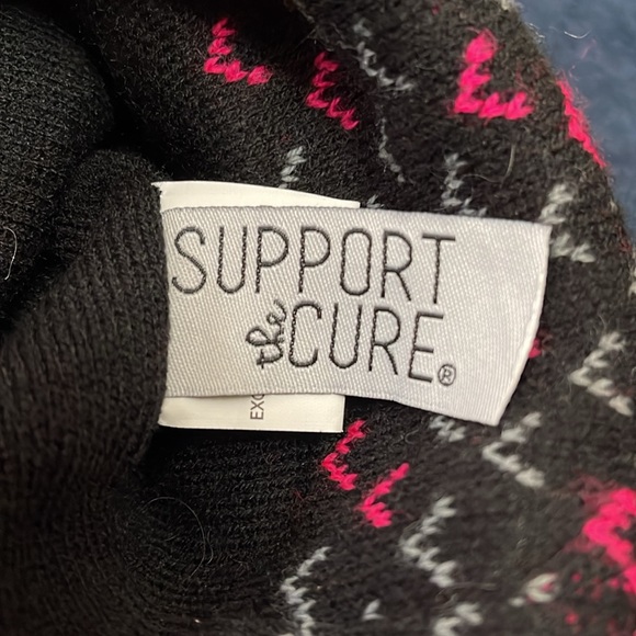 Support The Cure (Breast Cancer) - “Believe” Beanie W/ pink Pompom - Picture 7 of 7